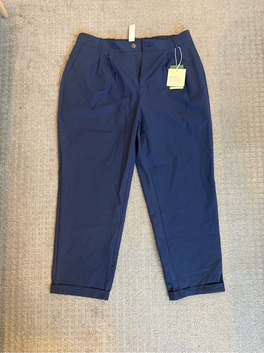 HALARA Navy Pleated Tailored Women's Trousers